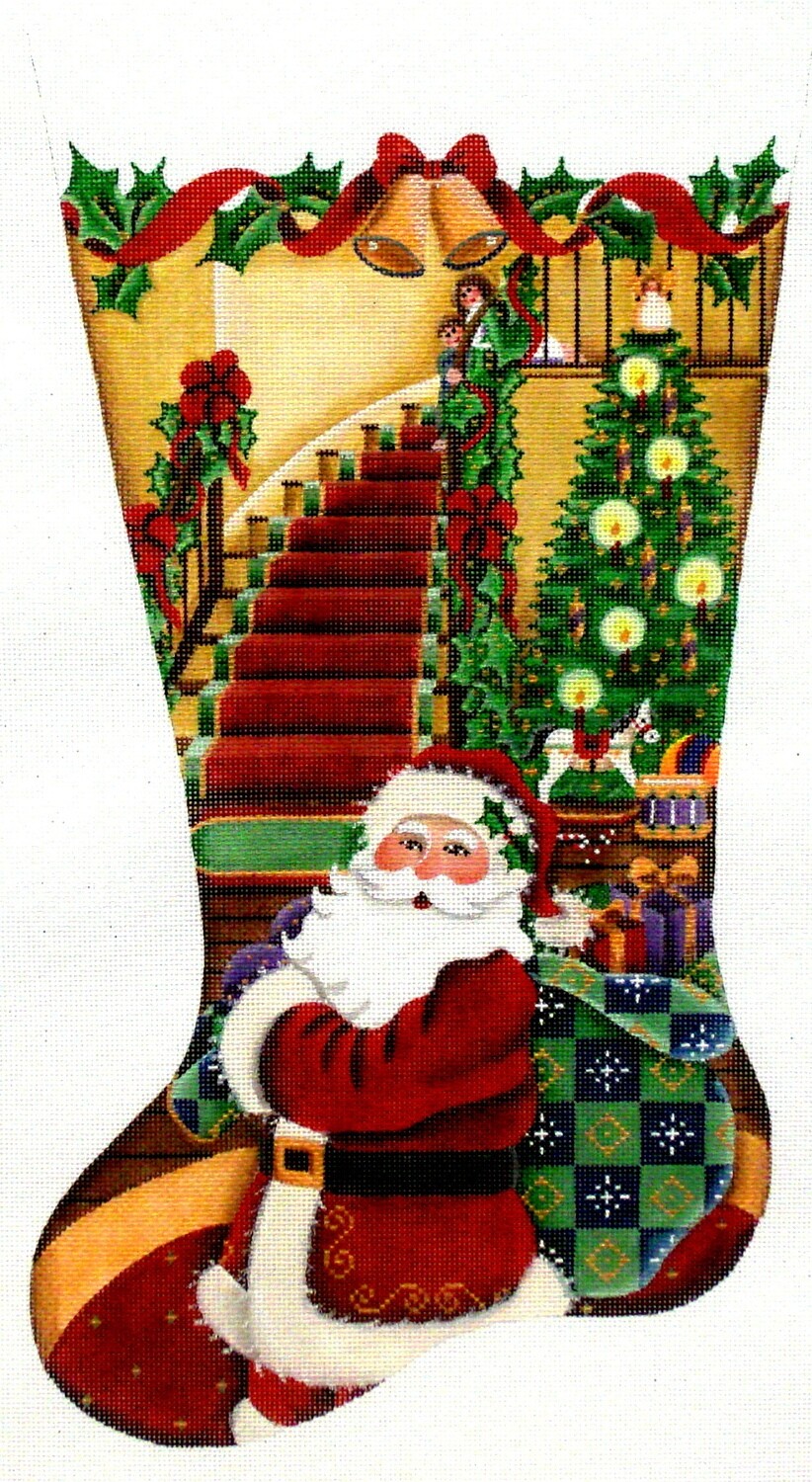Santa's Visit      (handpainted from Rebecca Wood