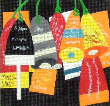 Buoys  (includes stitch guide)  (handpainted from Wellesley Needlepoint Collection