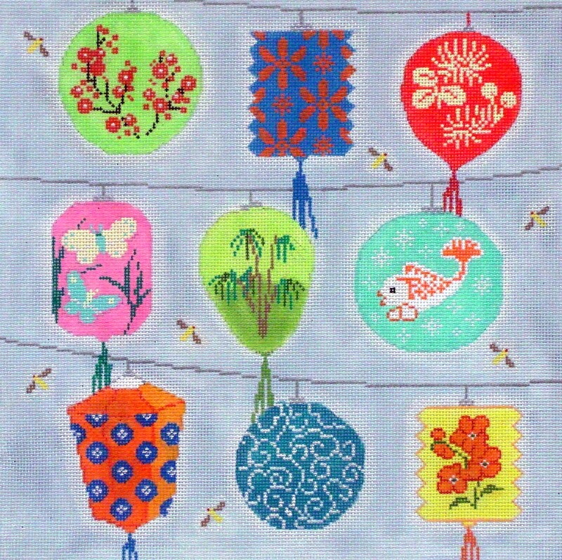 Colorful Lanterns  (Handpainted by Alice Peterson)