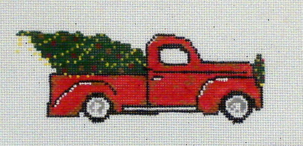 Oh, Christmas Truck Ornament    (Handpainted by Alice & Blue)