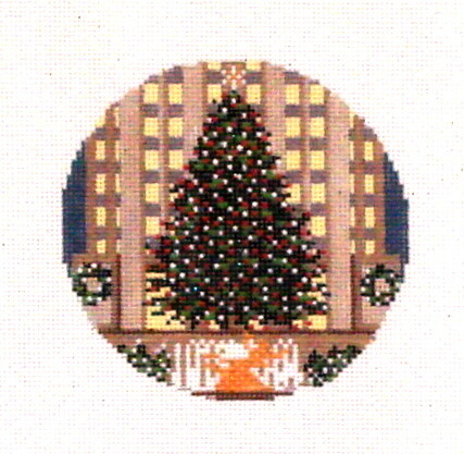 Rockefeller Plaza Christmas Tree   (stitch painted from Needle Crossing)
