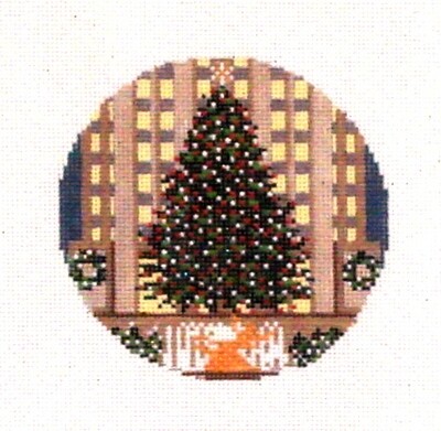 Rockefeller Plaza Christmas Tree (stitch painted from Needle Crossing)*Product may take longer than usual to arrive*