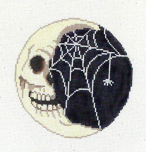 Moon/Web      (stitch painted from Shelley Tribbey