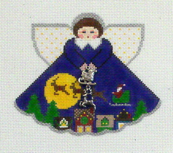 Over the Rooftops Angel with charms (stitch painted from Painted Pony)*Product may take longer than usual to arrive*