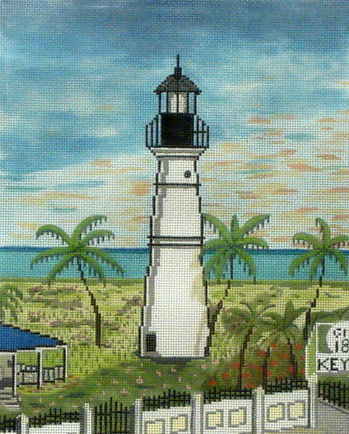 Key West Lighthouse   (Handpainted by Purple Palm Designs)