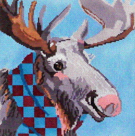 Moose      (stitch painted from A Stitch in Time)