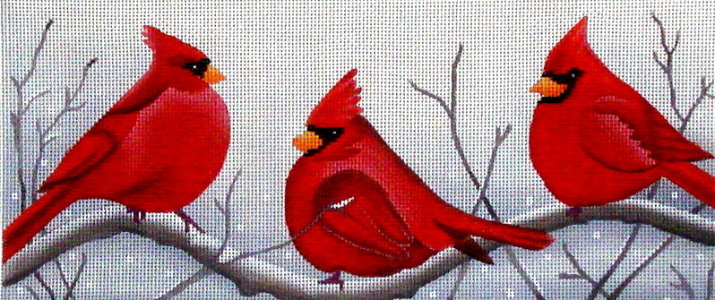 Cardinals in the Snow   (handpainted from VNG)*Product may take longer than usual to arrive*