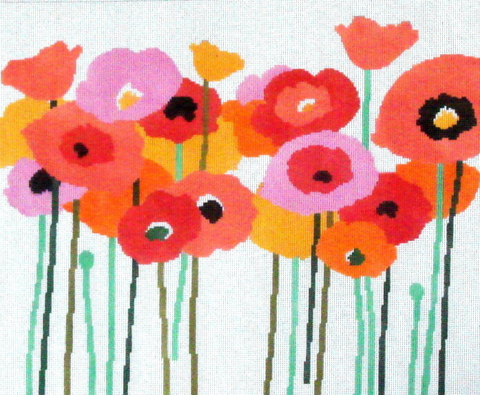 Flowers with Stems     (handpainted from A Stitch in Time)