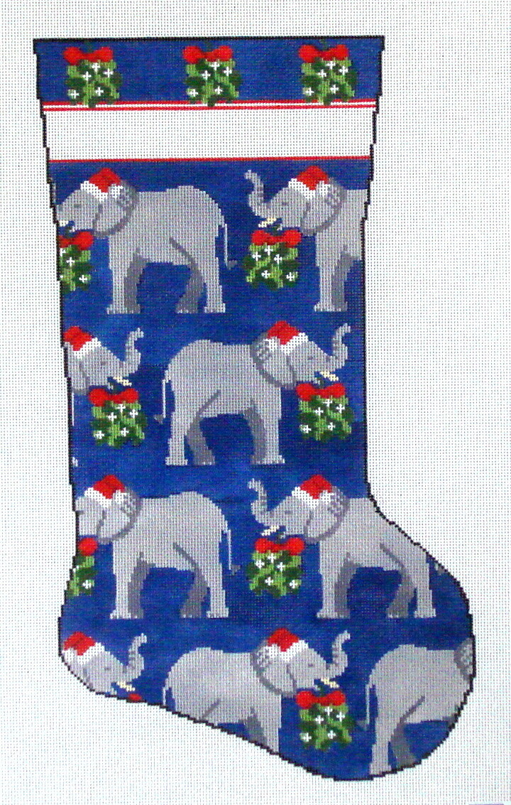 Elephants Stocking (Handpainted by KCN)