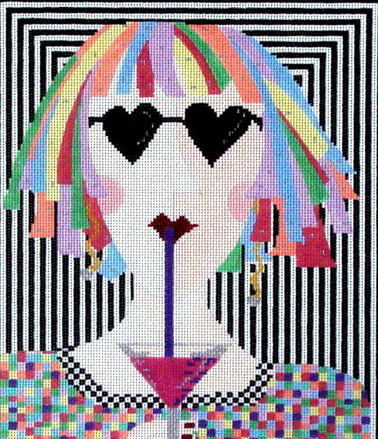 Cosmo Sipping   (Handpainted by All About Stitching)