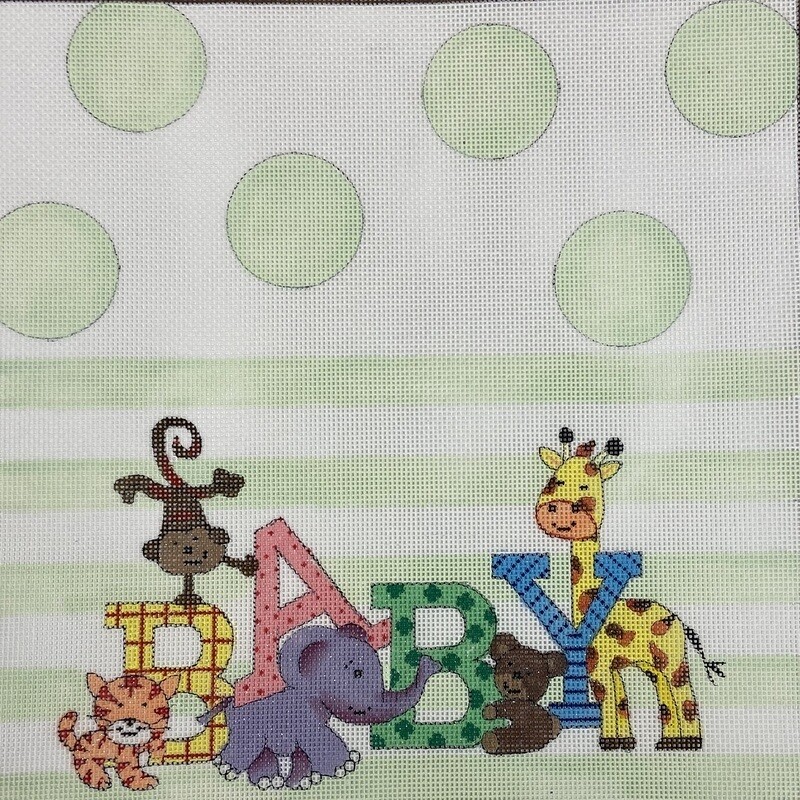 Baby Animals Birth Announcement   (Handpainted by Alice Peterson)