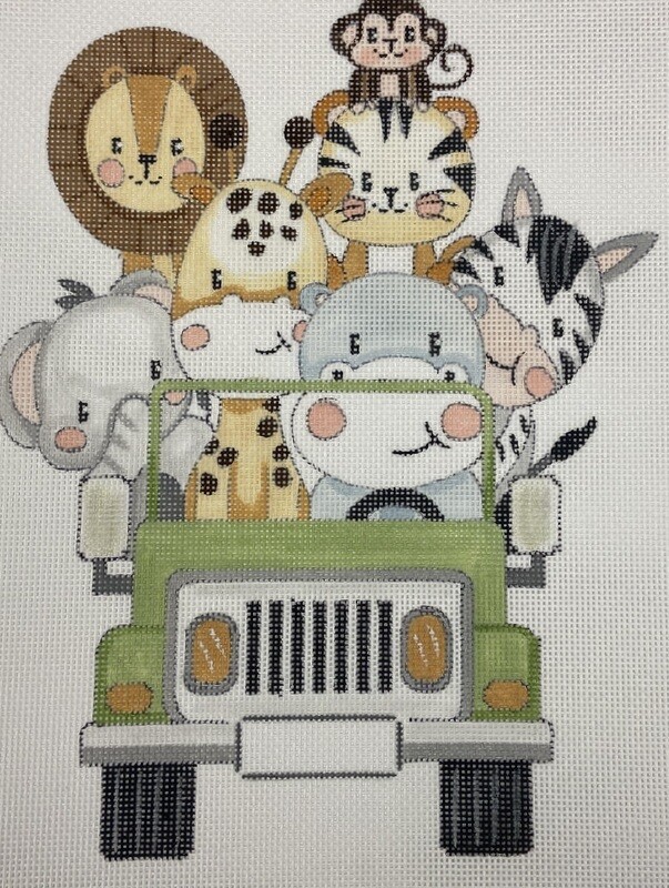 Safari Jeep  (Handpainted by Alice Peterson)