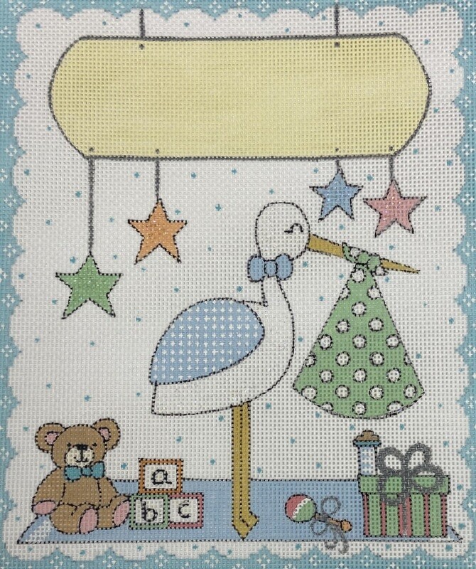 Baby Announcement  (Handpainted by Alice Peterson)