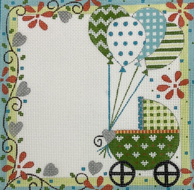 Buggy & Balloons  (Handpainted by Alice Peterson)