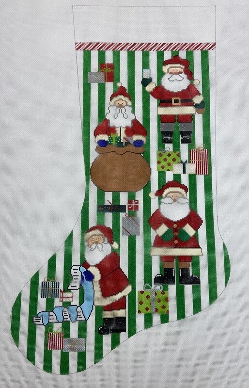 Santa + Presents Stocking - Meredith Collection