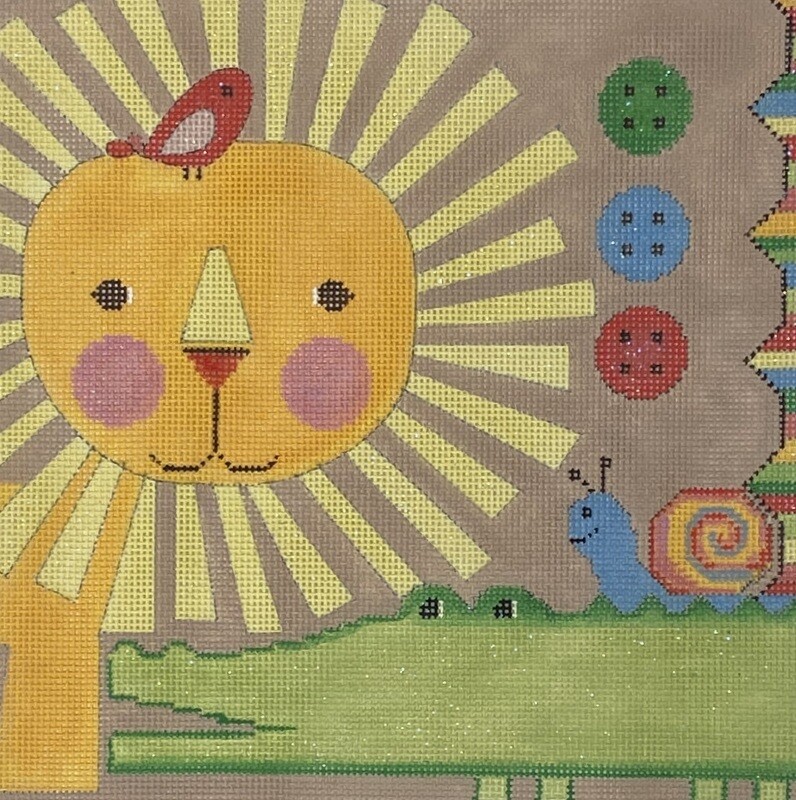 Lion & Alligator Birth Announcement  (Handpainted by Alice Peterson)