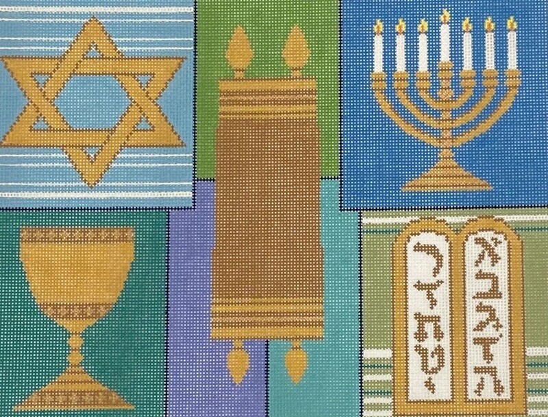 Multi-Item Tallis Bag  (Handpainted from Fleur De Paris)