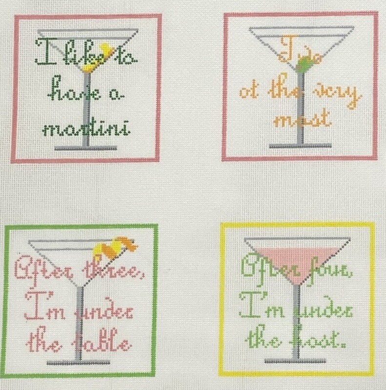 Martini Coasters   (Handpainted by Ann Kaye Designs)