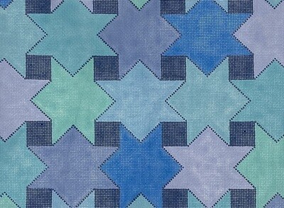 Interlocking Stars Tallis (Handpainted from Fleur De Paris)*Product may take longer than usual to arrive*