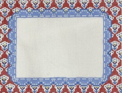 Red & Blue Frame (Handpainted by Anne Fisher Designs)