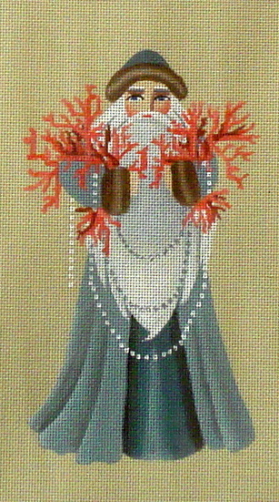 Coral Reef Santa (Handpainted by Leigh Designs)