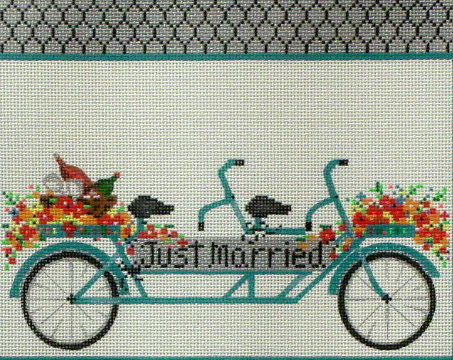 Just Married Bike      (Handpainted by Alice Peterson  Company)