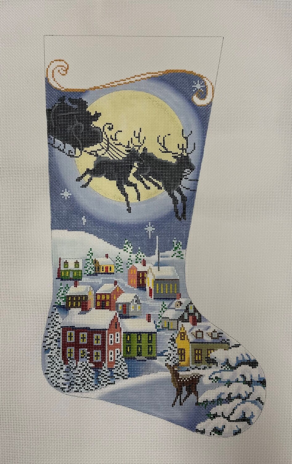 Night Before Christmas Stocking (Handpainted by Alice Peterson)