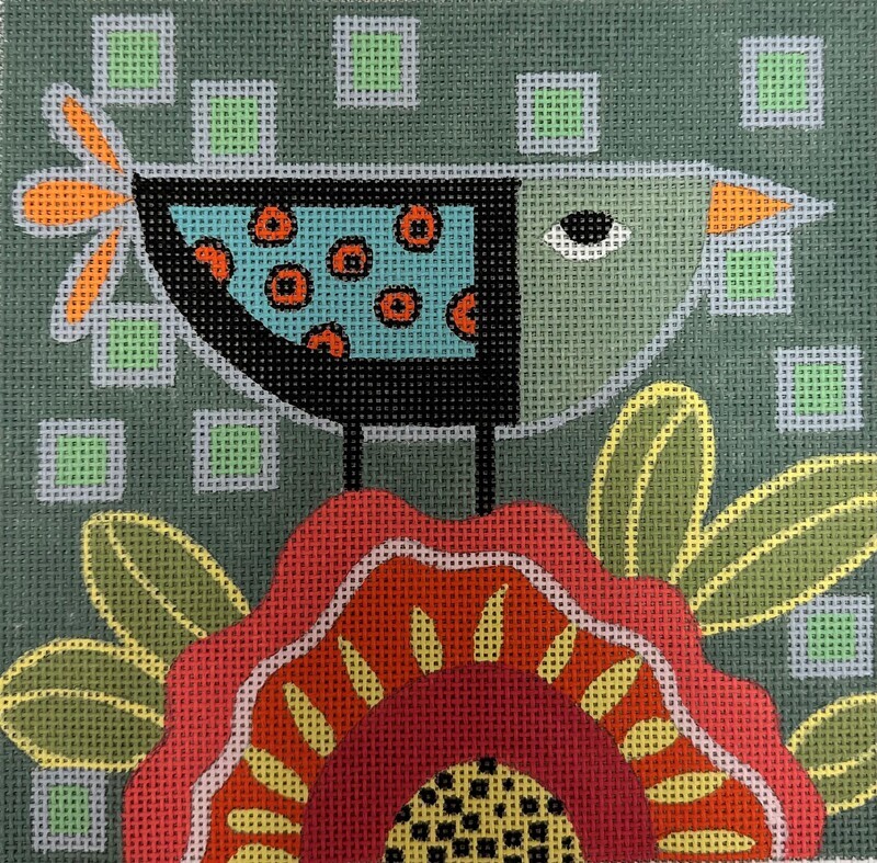 Birds and Flowers (Handpainted by Ditto)