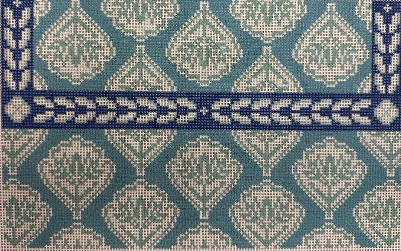 Blue Medallion Clutch   (Handpainted by A. Fisher)