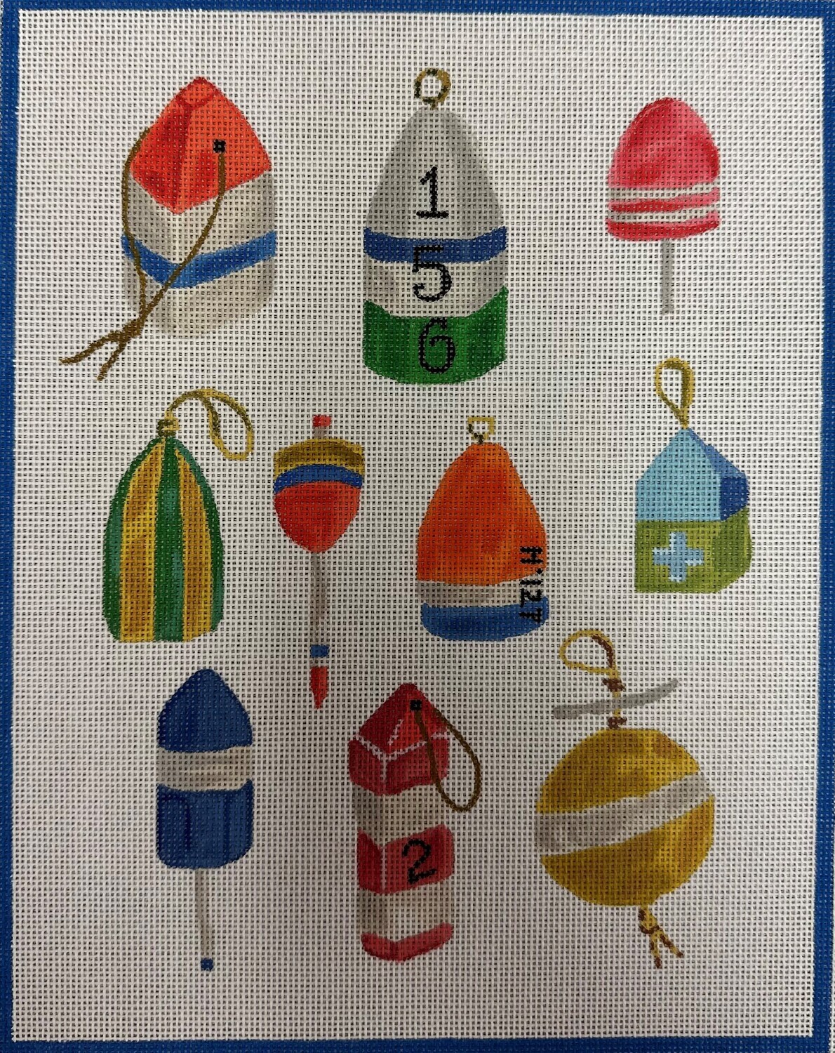 Colorful Buoys (Handpainted by Kate Dickerson)