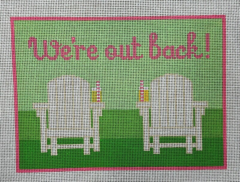 We're Out Back  (Handpainted by Rachel Donley)