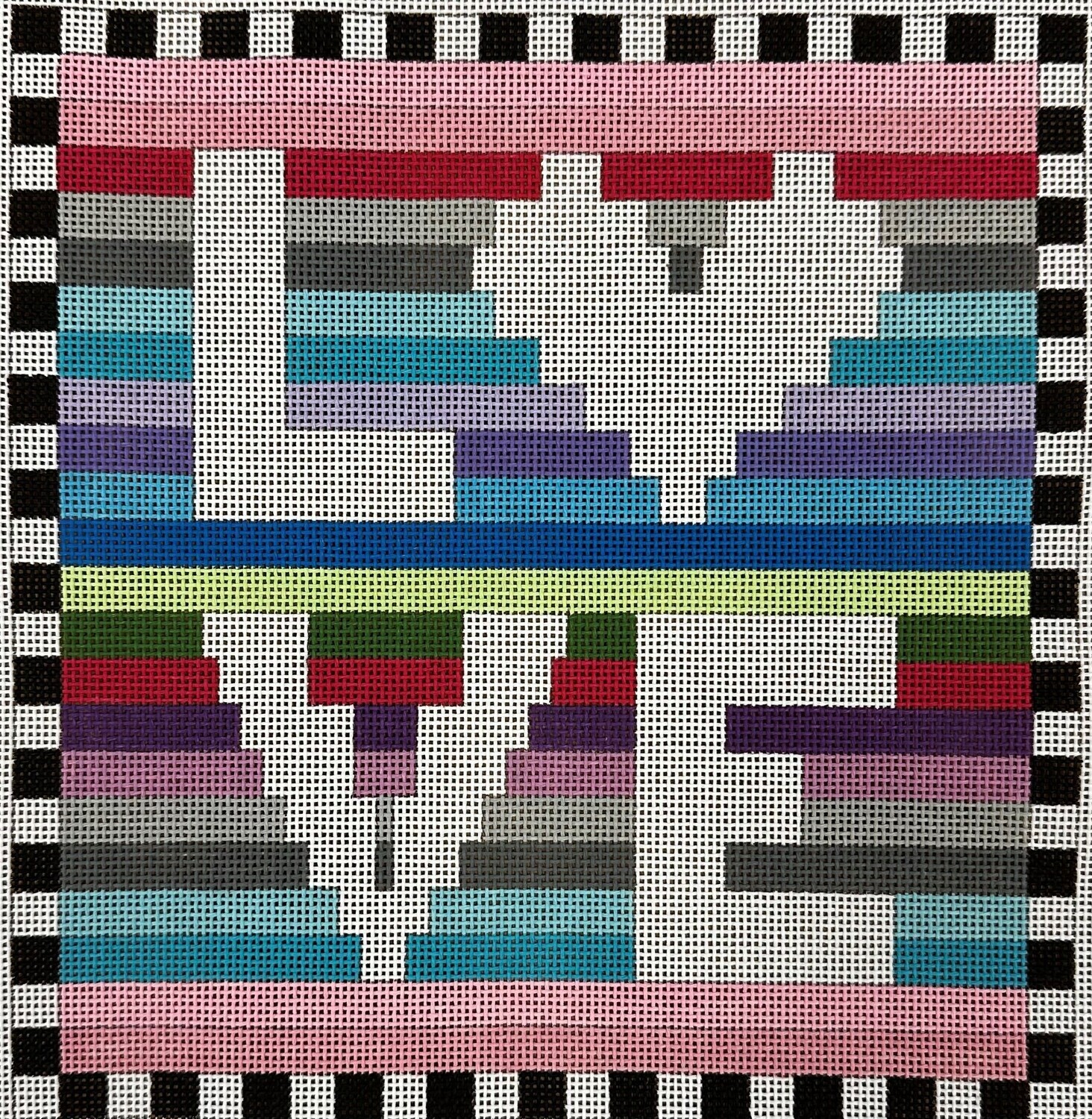 Heart Stripes with Stitch Guide ( Handpainted by Sew Much Fun)
