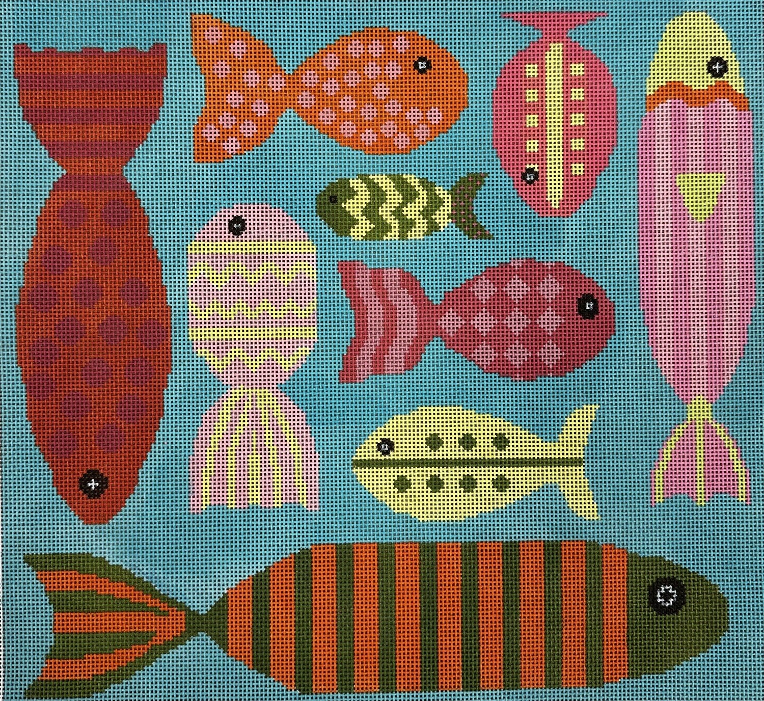 Fish Pillow (Handpainted by A Stitch In Time)