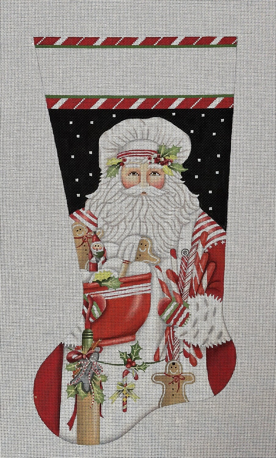 Santa Baker Stocking (Handpainted by Melissa Shirley)