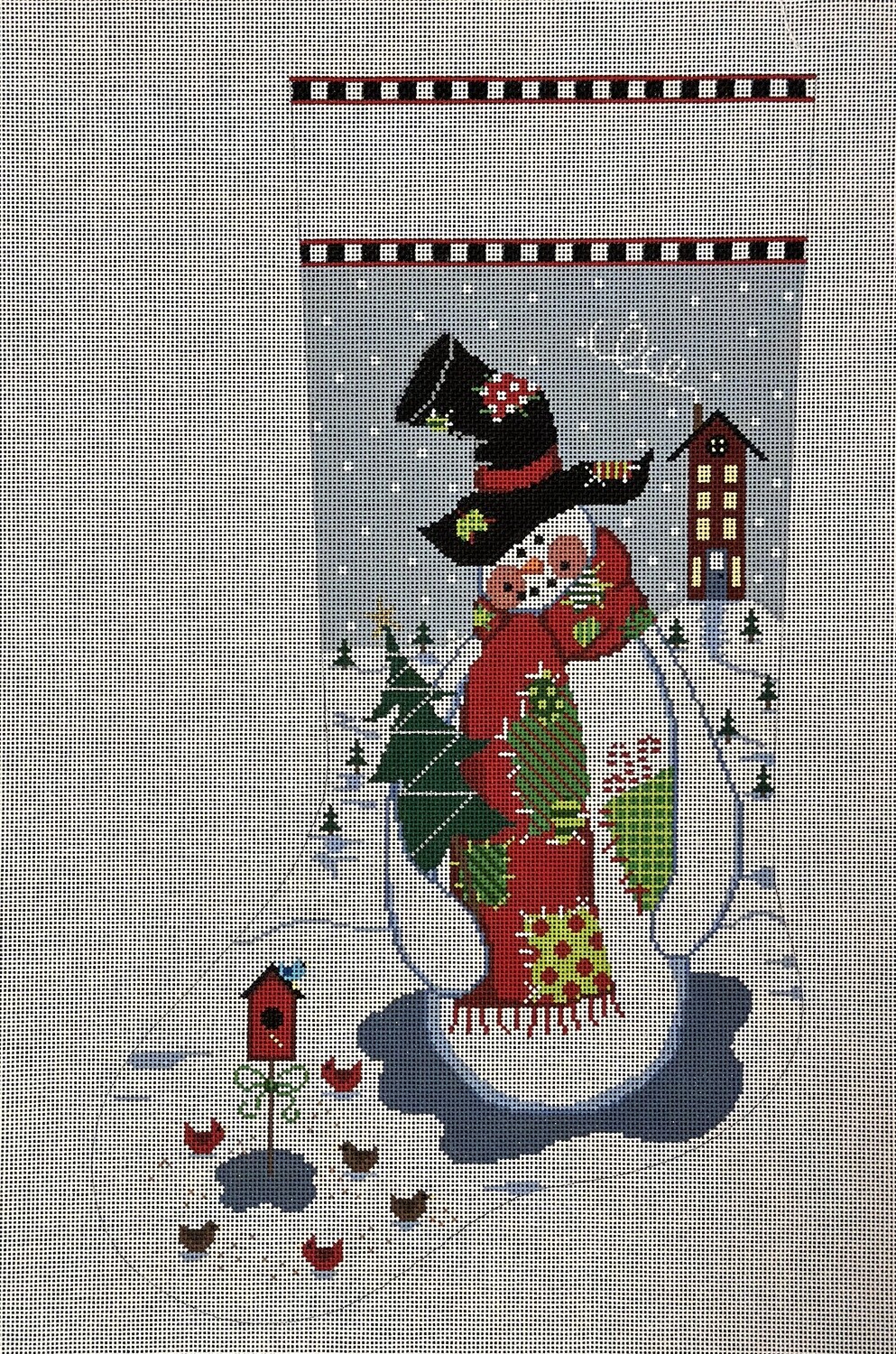 Patchwork Snowman (Handpainted by Meredith Collection)