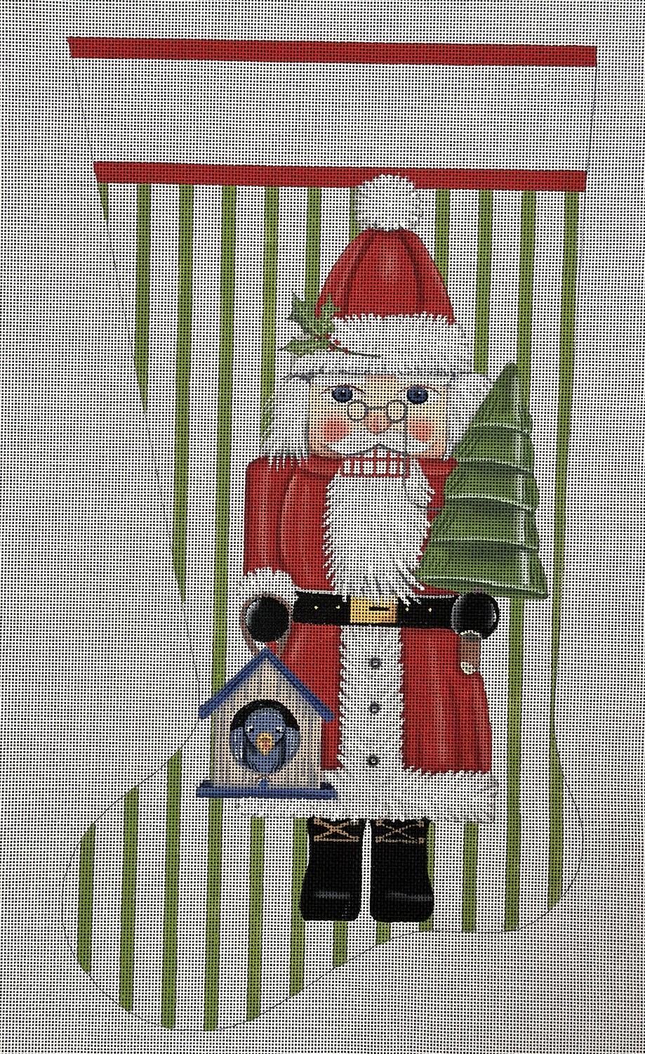 Santa Nutcracker Stocking ( Handpainted by Melissa Shirley)
