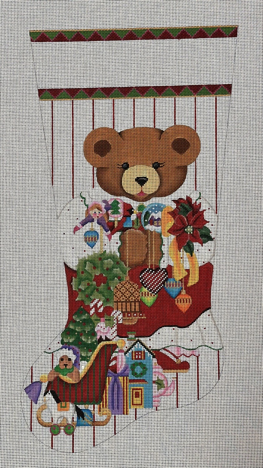 Teddy Bear Girl Stocking (Handpainted by Melissa Shirley)
