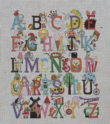 Alphabet with Astronaut (Handpainted by Alice Peterson)