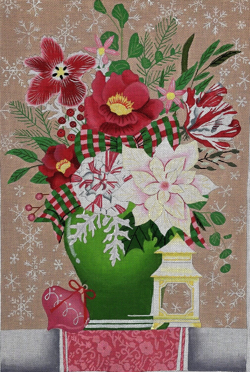 Christmas Floral Vase (Handpainted by (Love You More)