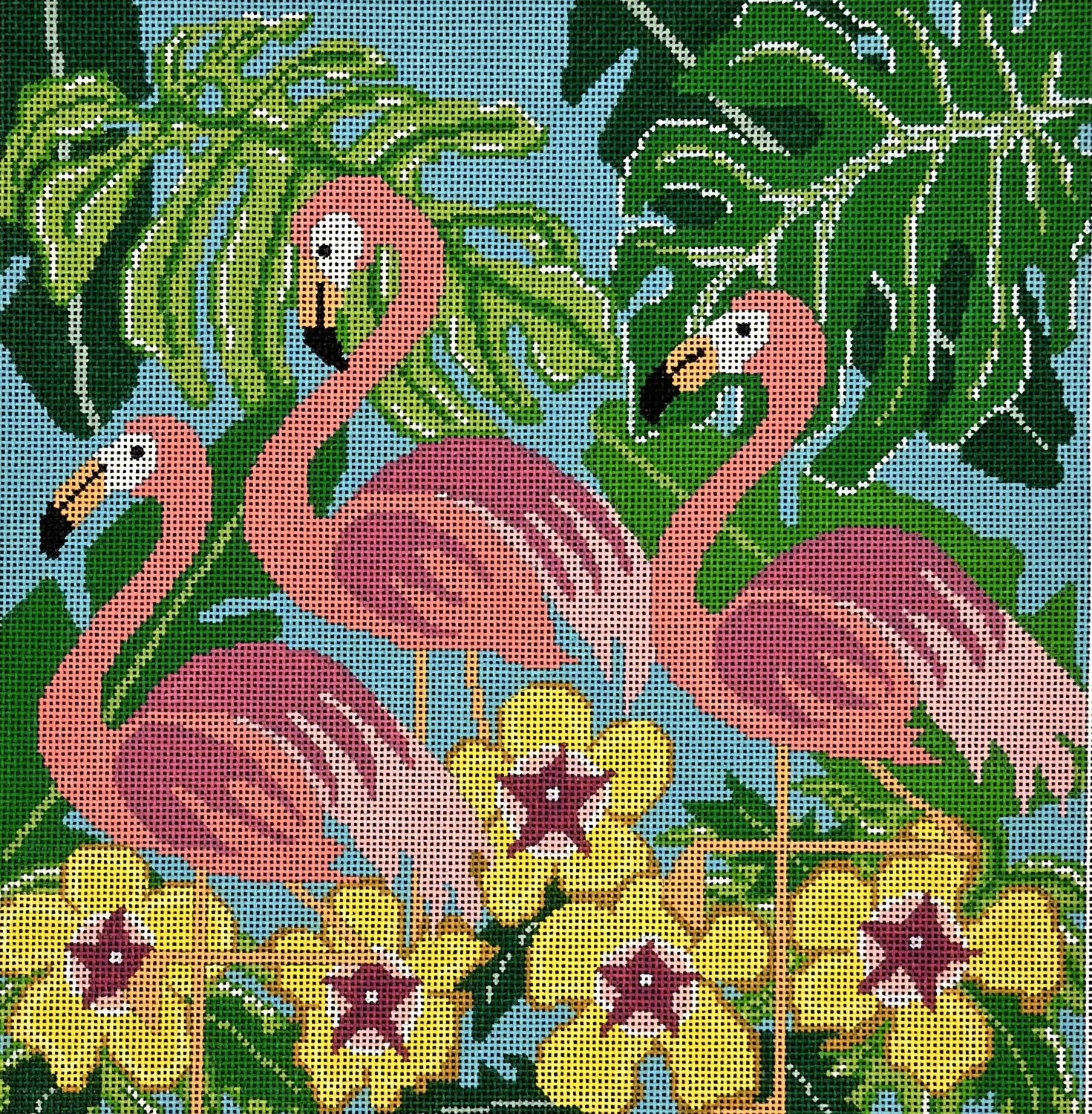 Tropical Flamingo Dance (Handpainted by Meredith Collection)