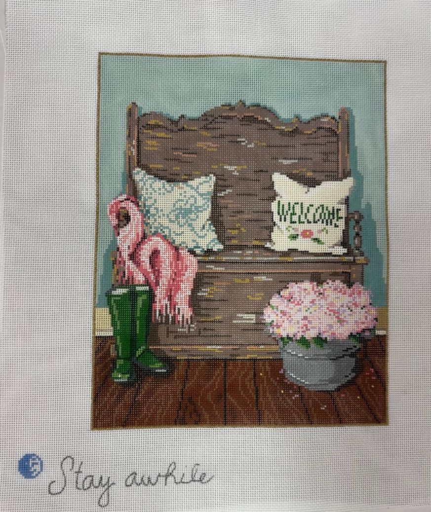 Stay Awhile  (Handpainted by Sandra Gilmore)