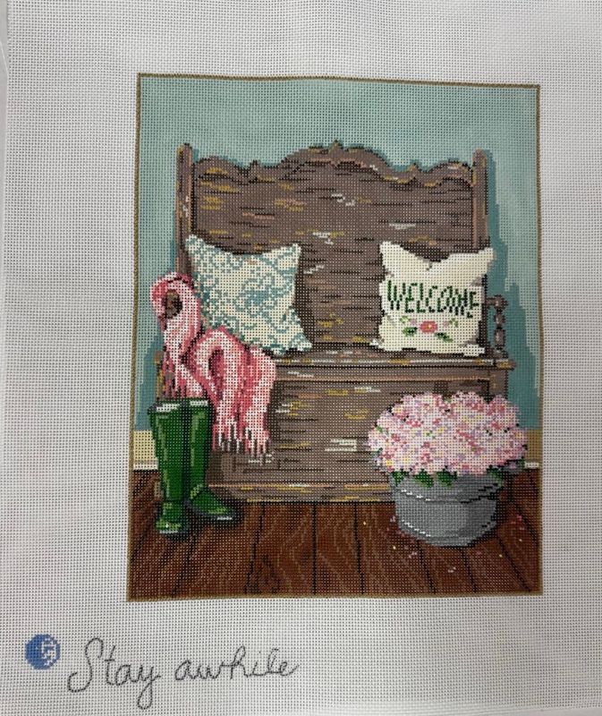 Stay Awhile  (Handpainted by Sandra Gilmore)