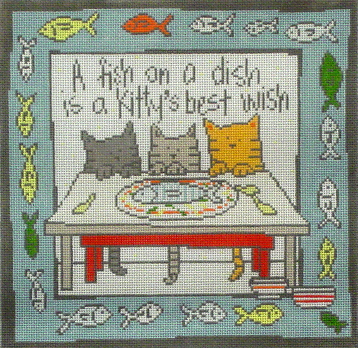 Fish on a Dish   (handpainted by Pippin)
