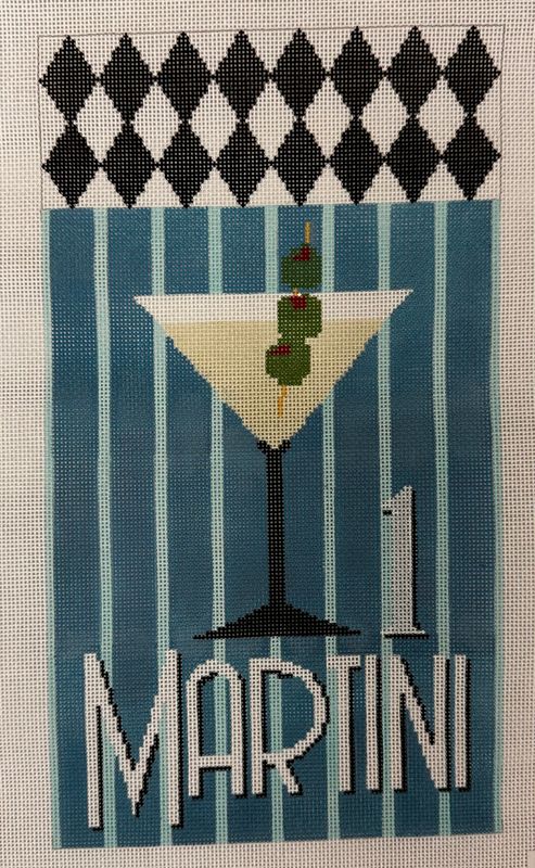 1 Martini  (Handpainted by Janice Holden)