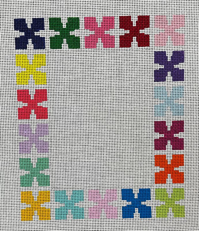 Geo Floral Frame  (Handpainted by Mopsey)