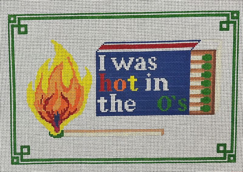 I Was Hot Pillow with Numbers   (Handpainted by Ann Kaye)