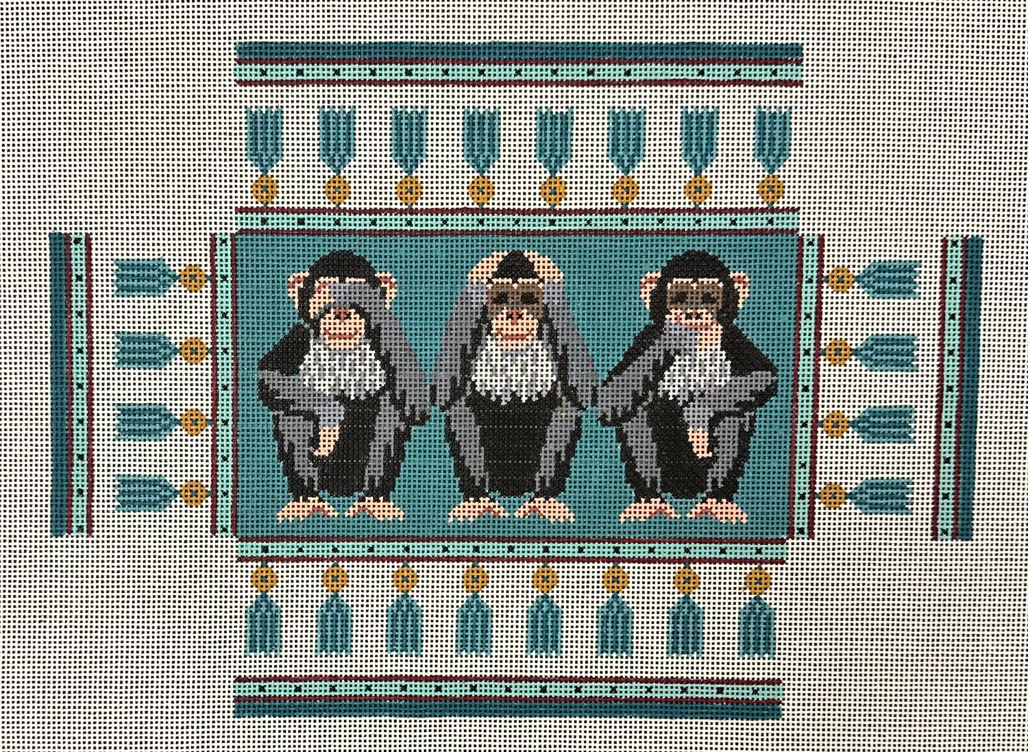 Monkey Brick Cover  (Handpainted by Susan Roberts)