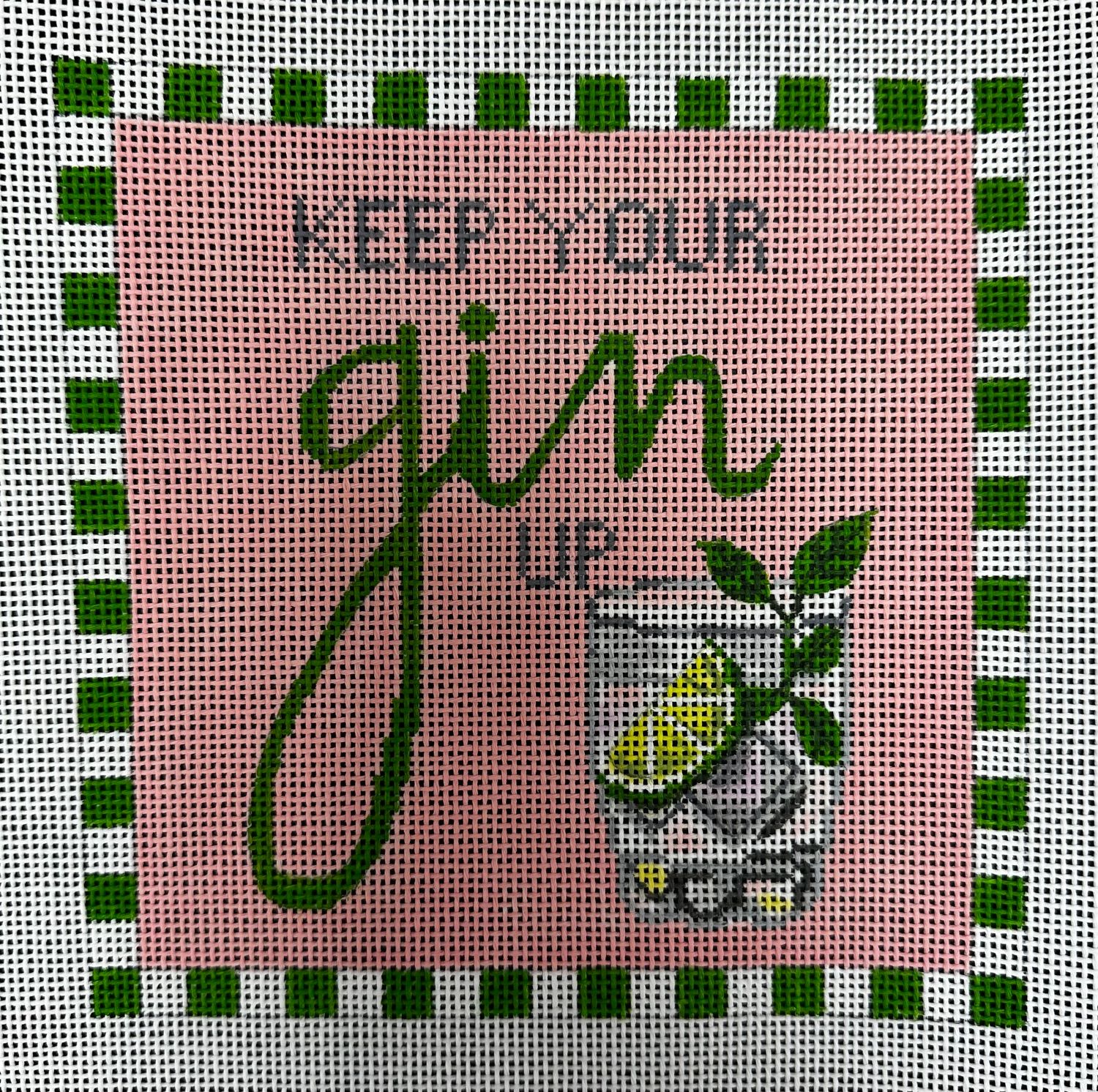 Keep Your Gin Up  (Handpainted by Alice Peterson)