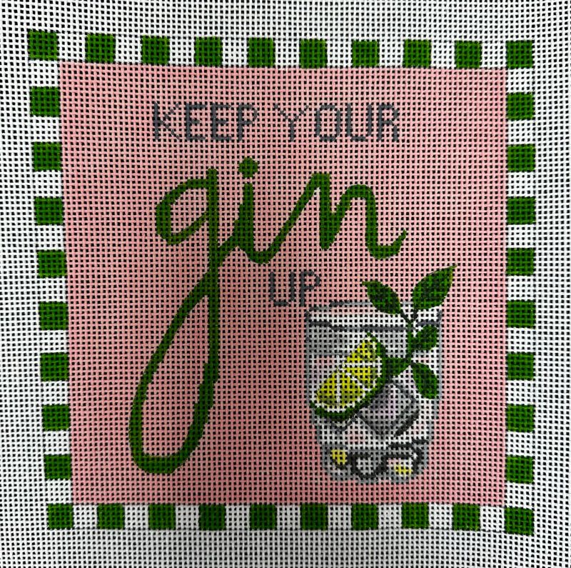 Keep Your Gin Up  (Handpainted by Alice Peterson)