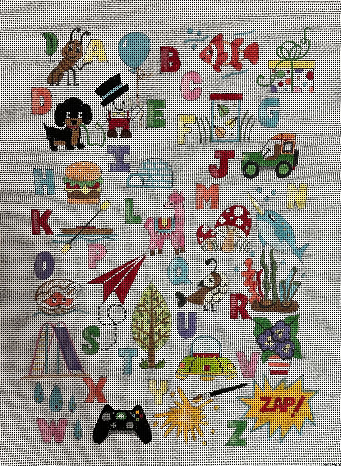 Alphabet with Slide  (Handpainted by Alice Peterson)